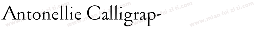 Antonellie Calligrap字体转换